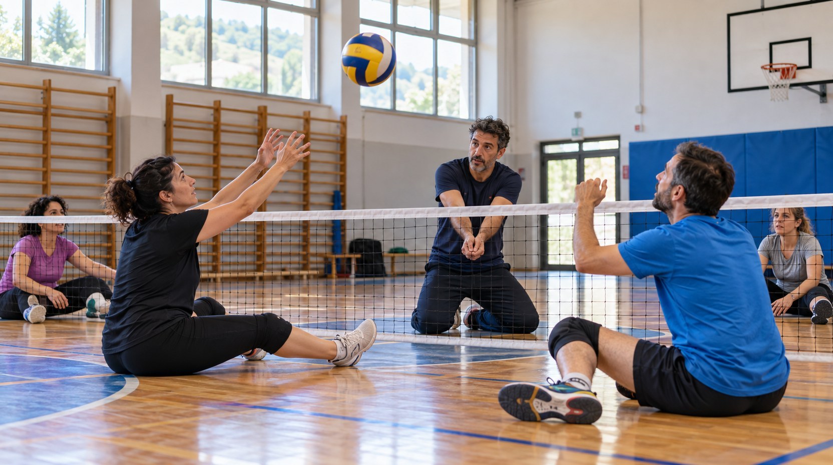 Ancona, corso di aggiornamento sul Sitting Volley (generato da IA)
