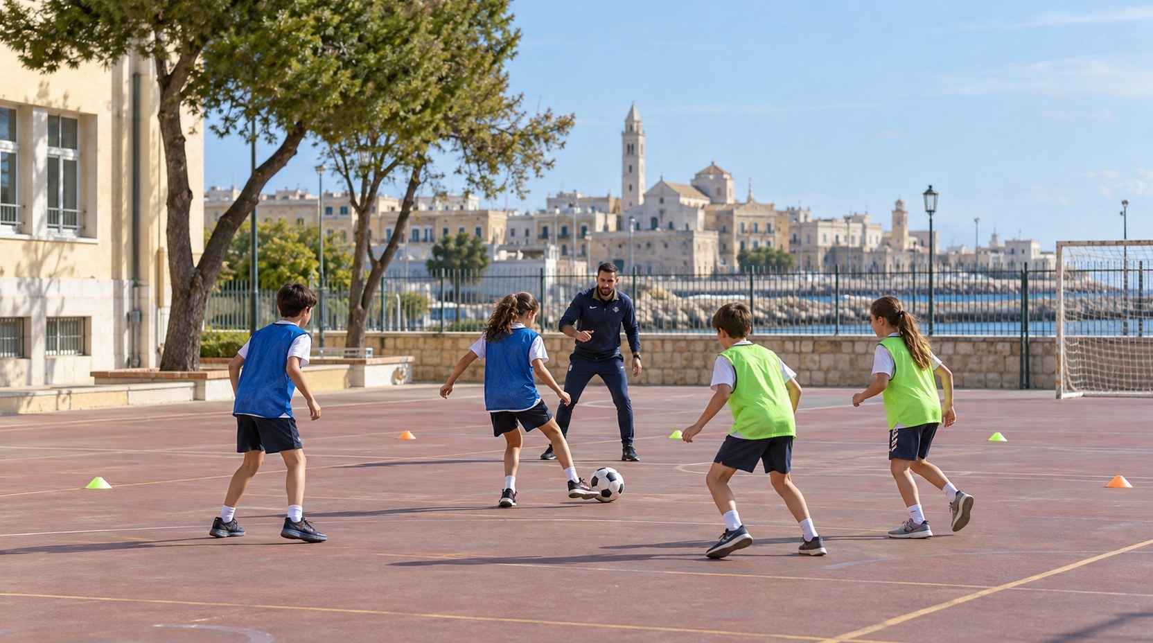 Bari, apre la piattaforma FIGC per progetti scolastici (generato da IA)