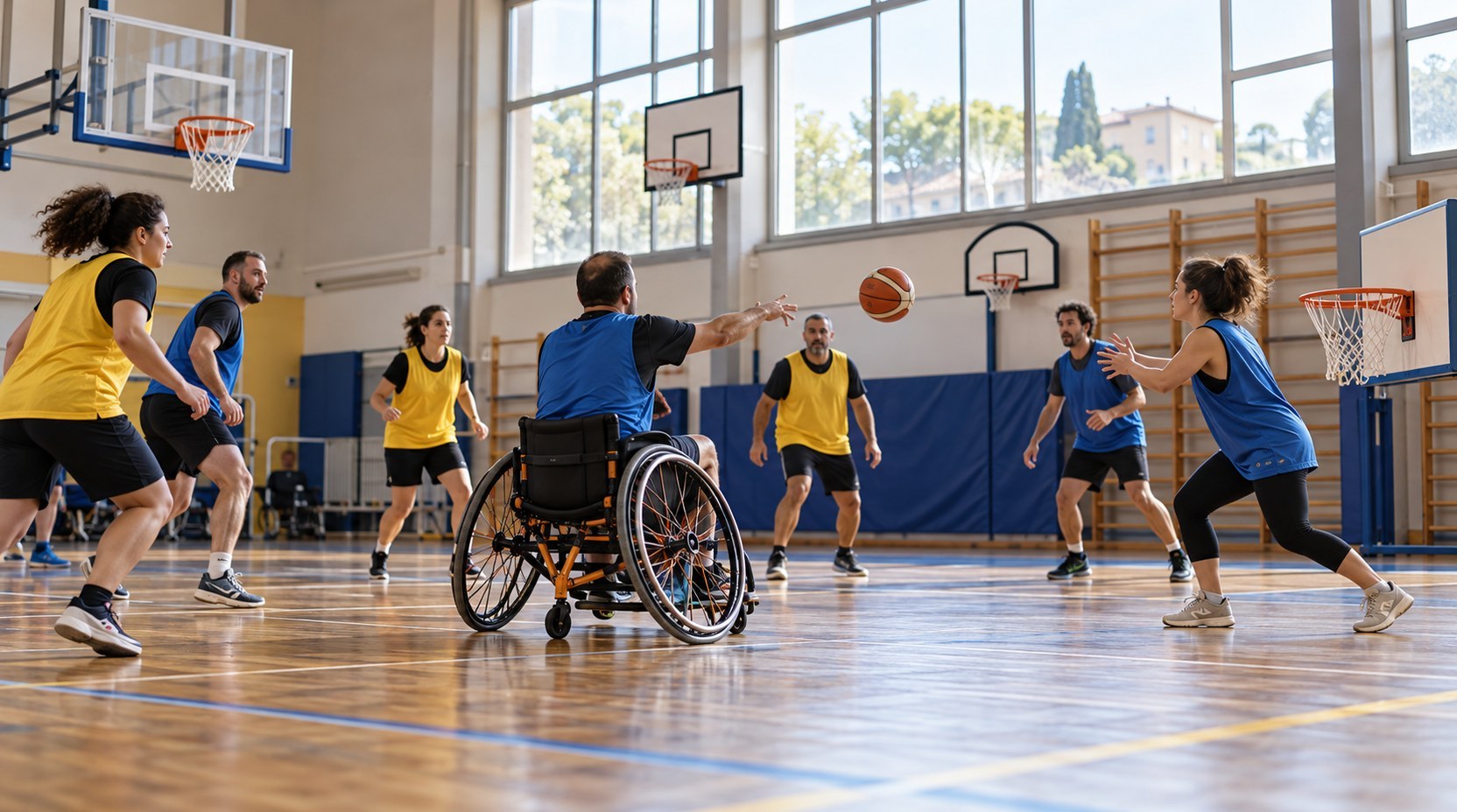 Firenze, corso Baskin per giochi sportivi inclusivi (generato da IA)