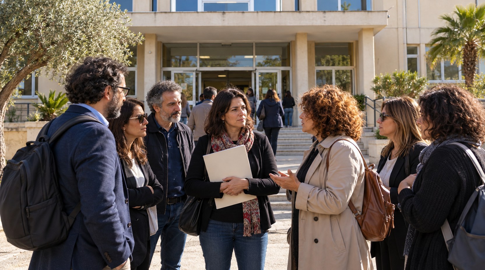 Lecce, assemblea UIL per precari di sostegno (generato da IA)