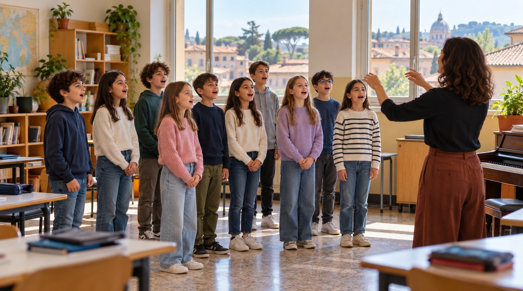 Milano diffonde formazione cori di classe (generato da IA)