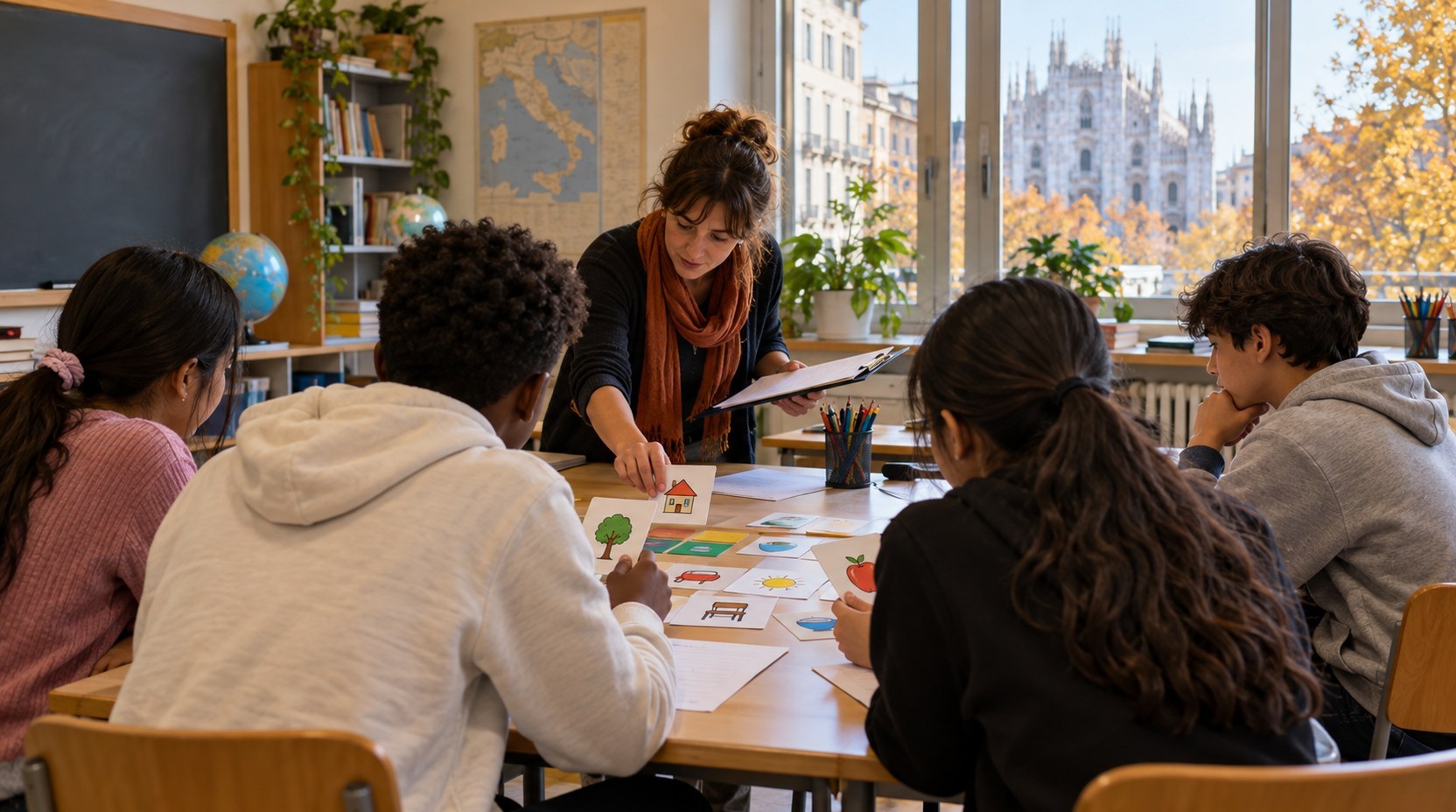 Milano, rilevazione studenti con cittadinanza non italiana (generato da IA)