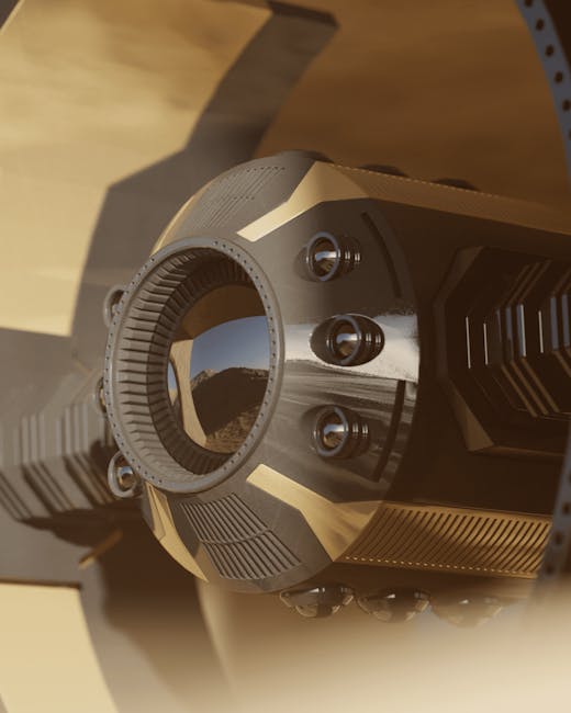 Visione futuristica di un veicolo spaziale che simboleggia la pianificazione previdenziale per un futuro finanziario sicuro e preciso.