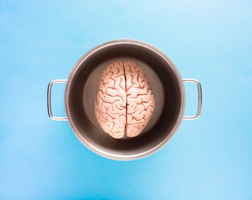 Cervello in pentola metafora della creatività infantile e apprendimento stimolante per lo sviluppo cognitivo dei bambini