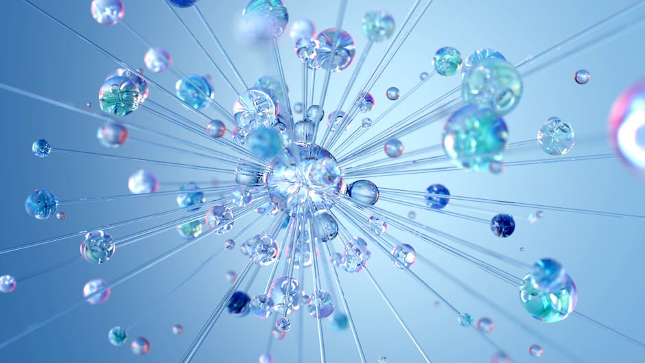 Visualizzazione astratta di dati computazionali, simile a una rete neurale, per Wolfram Alpha e la sua unicità.