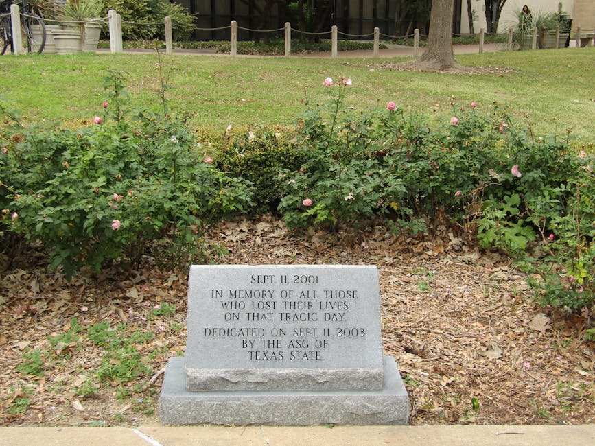Monumento commemorativo 11 settembre 2001 in Texas, dedicato alle vittime, arredi per asili sicuri e accoglienti per i bambini