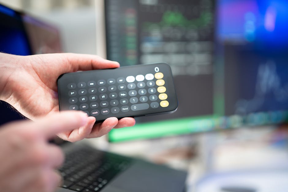 Calcolatrice scientifica su smartphone per applicazioni matematiche avanzate, analisi dati e calcoli complessi per la ricerca