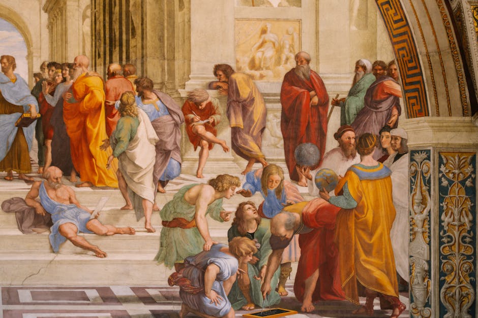 La Scuola di Atene di Raffaello: metafora del confronto culturale e dell'importanza dell'educazione, rilevante nel dibattito sull'educazione sessuale.