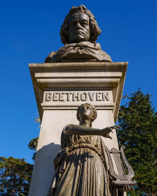 Statua di Beethoven a San Francisco, simbolo dell'influenza culturale europea in America Anglosassone e della sua eredità musicale.