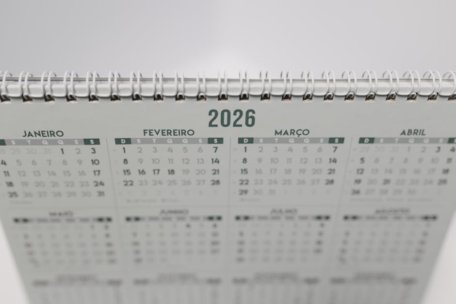 Calendario 2026 dettaglio dei mesi da gennaio ad aprile, utile per pianificare la fine delle lezioni scolastiche regione per regione.
