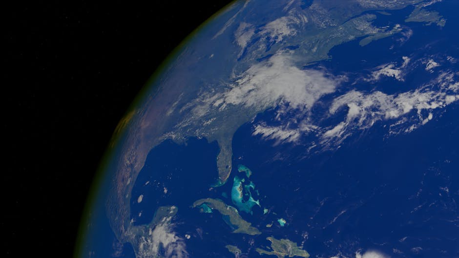 Vista satellitare della Terra con nuvole, oceani e continenti, rilevanza per la Giornata Mondiale della Meteorologia.