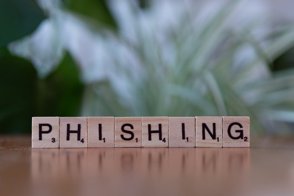 Phishing scritto con tessere di Scrabble, allarme email fraudolente NoiPA, protezione dati personali e finanziari.