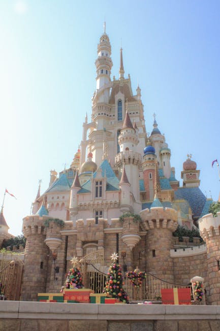 Castello da favola decorato per le feste a Fun e Fun, un'esperienza magica e divertente per tutta la famiglia.