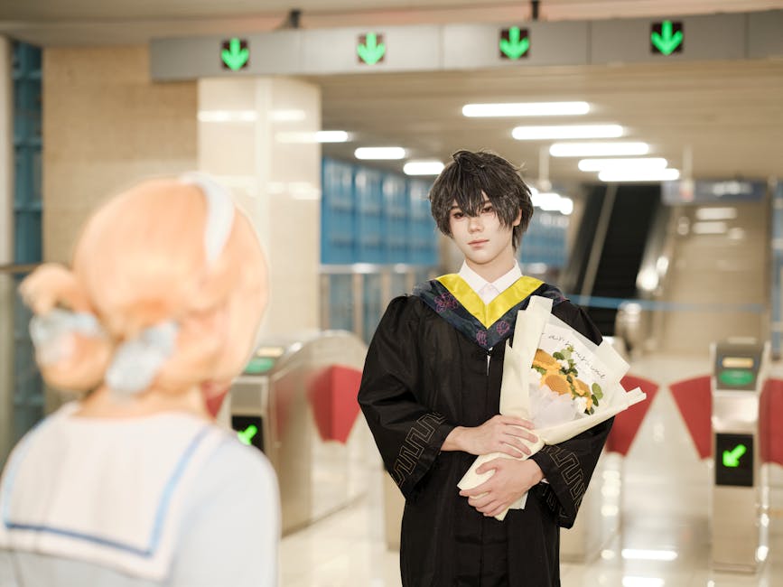 Studente laureato con bouquet di fiori a Palermo, simbolo di successo scolastico raggiunto grazie a lezioni private efficaci.