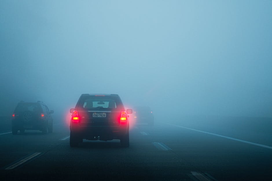 Auto nella nebbia fitta: metafora dell'incertezza e della difficoltà di orientamento in condizioni di indeterminatezza.