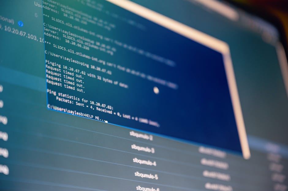 Schermata di codice con ping e statistiche di rete, utile per la guida a Calc e fogli elettronici avanzati per professionisti.