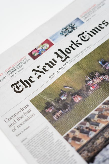 Aggiornamenti ATA: Copertina del New York Times con notizie su economia e recessione, rilevante per licenziamenti e posizioni economiche.