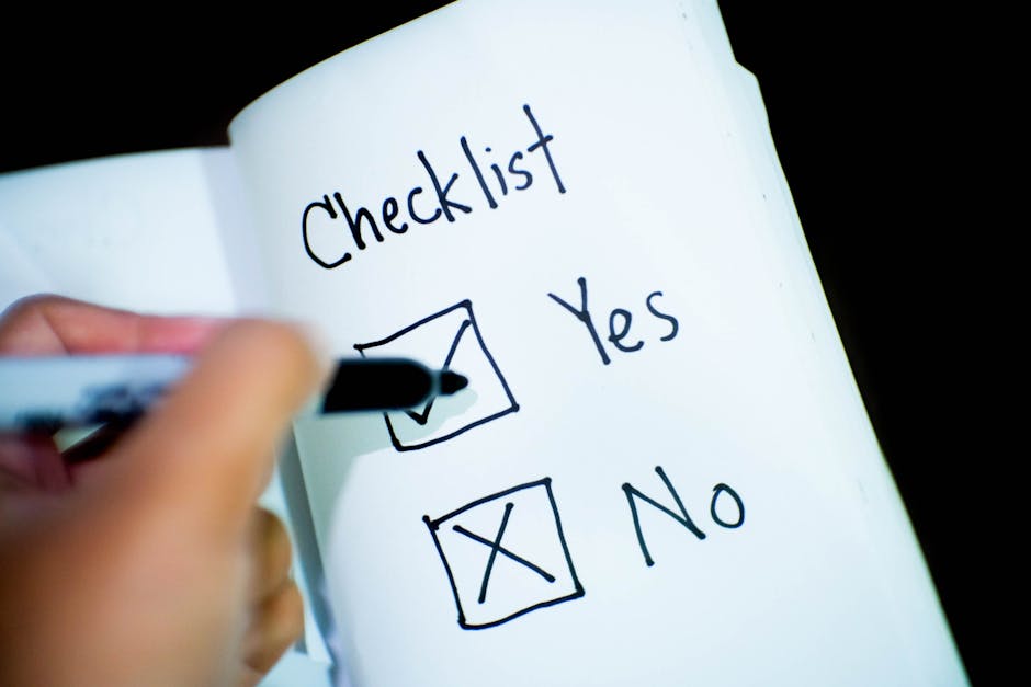 Checklist con spunta su 'Sì' e 'No' barrato, utile per la verifica dei cedolini e la ricerca di errori come suggerito da ANIEF