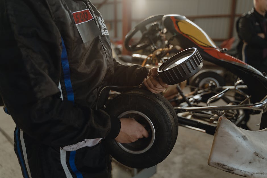 Preparazione al concorso dirigenti tecnici: controllo pressione pneumatici go-kart per simulazione preselettiva 3 ottobre.