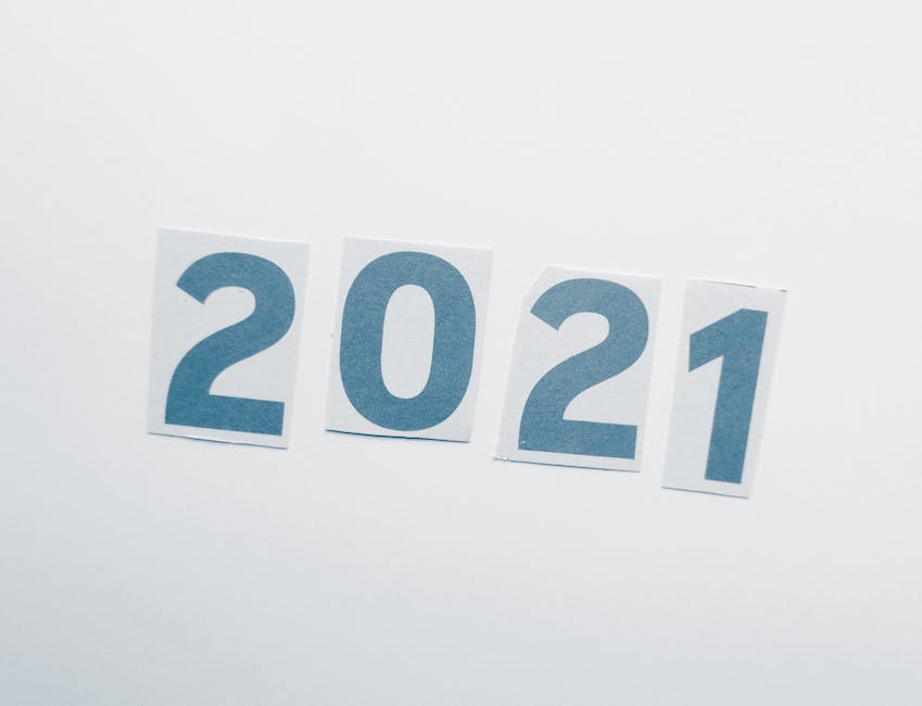 Illustrazione del numero 2021 ritagliato, concetto matematico di elevazione a zero uguale a uno, spiegazione e dimostrazione