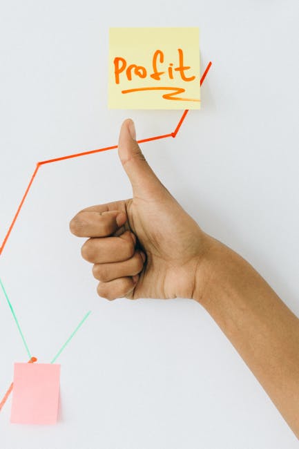 Grafico in crescita con pollice in su che indica profitto, simbolo di successo nell'analisi computazionale e applicazioni pratiche
