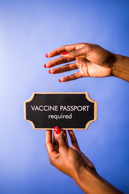 Integrazione CFU per A40: cartello 'Vaccine Passport required' come metafora per i requisiti di accesso e le integrazioni necessarie.