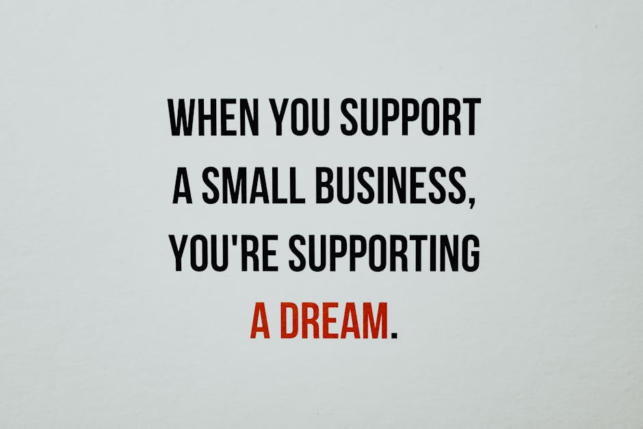 Motivare gli studenti supportando i loro sogni: l'immagine mostra la frase 'Quando supporti una piccola impresa, supporti un sogno'.