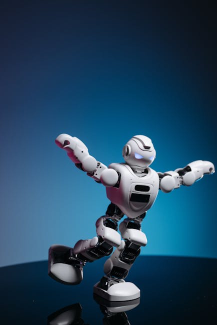 Robot bianco che simboleggia l'innovazione tecnologica nell'istruzione e i nuovi approcci didattici per un apprendimento dinamico.