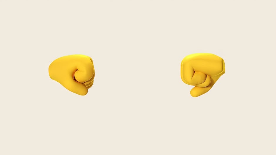 Due emoji di pugni chiusi gialli che si fronteggiano, simbolo di competizione tra Anthropic e OpenAI nel settore dell'intelligenza artificiale