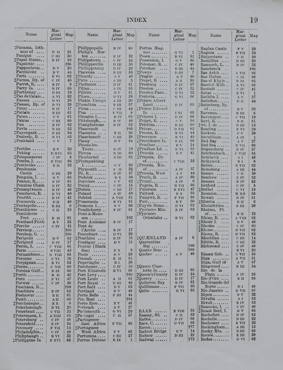Indice geografico storico del 1800, elenco di città europee e non, utile per la ricerca di località per la Maturità 2026.