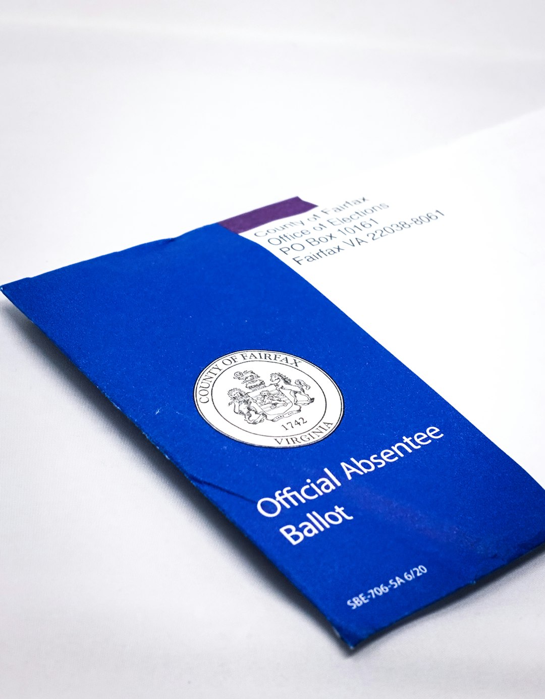 Domanda GPS 2026: modulo di voto per corrispondenza della contea di Fairfax, Virginia, esempio di documentazione per la graduatoria.