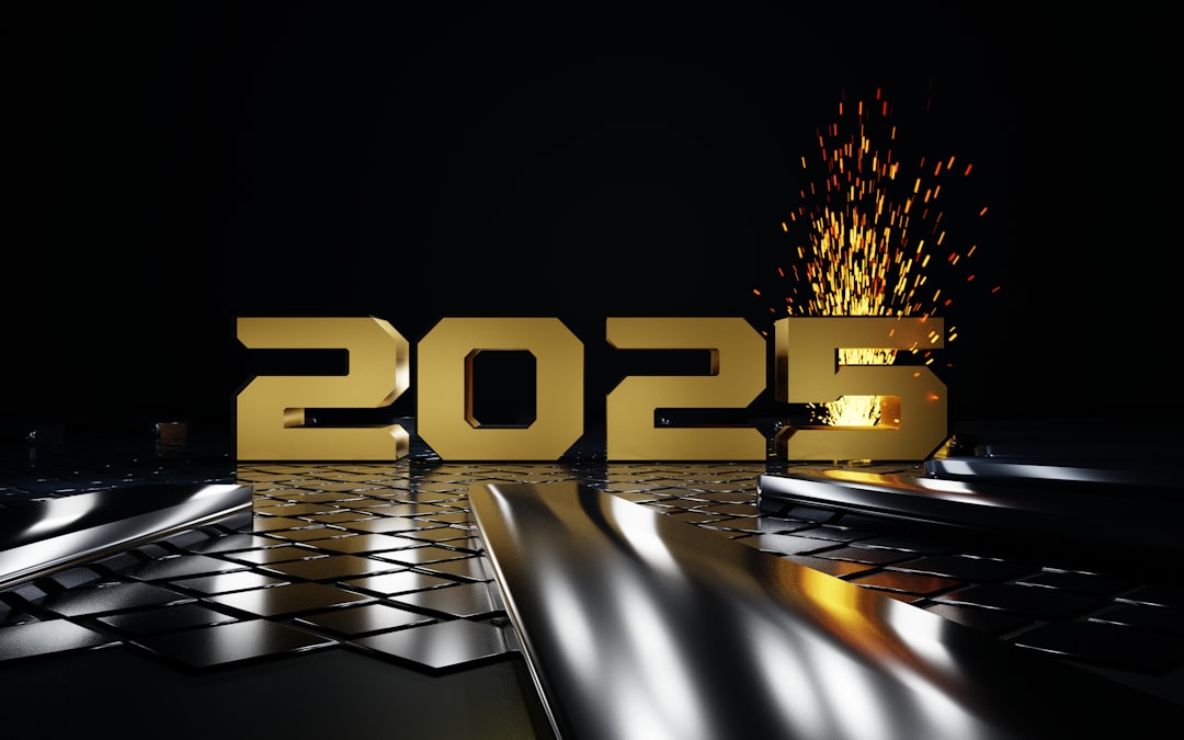 Concorso docenti 2025 PNRR: visualizzazione 3D dorata del 2025 con scintille, simbolo delle nuove prove e opportunità per gli insegnanti.
