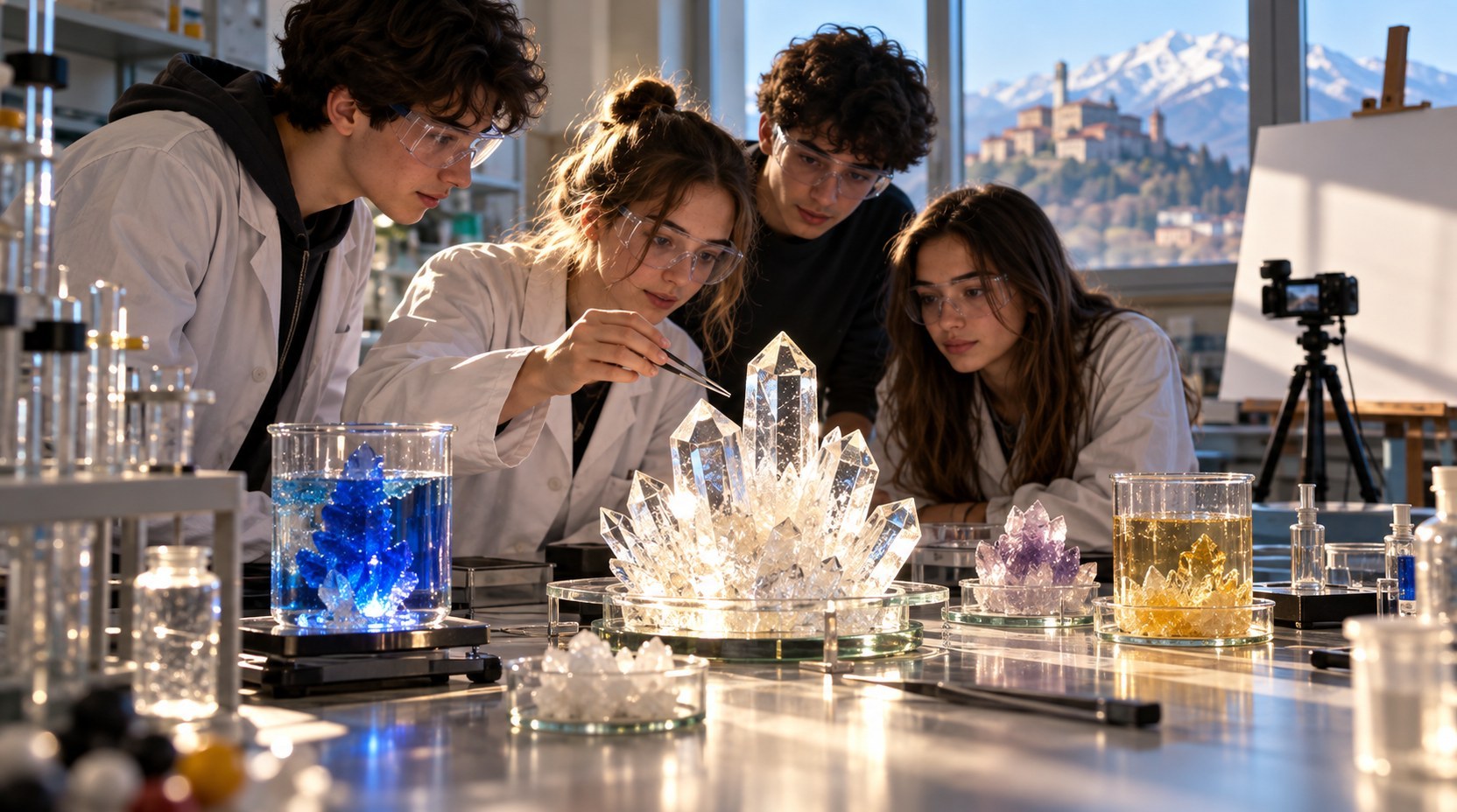 Piemonte, parte il concorso nazionale di crescita cristalli (generato da IA)