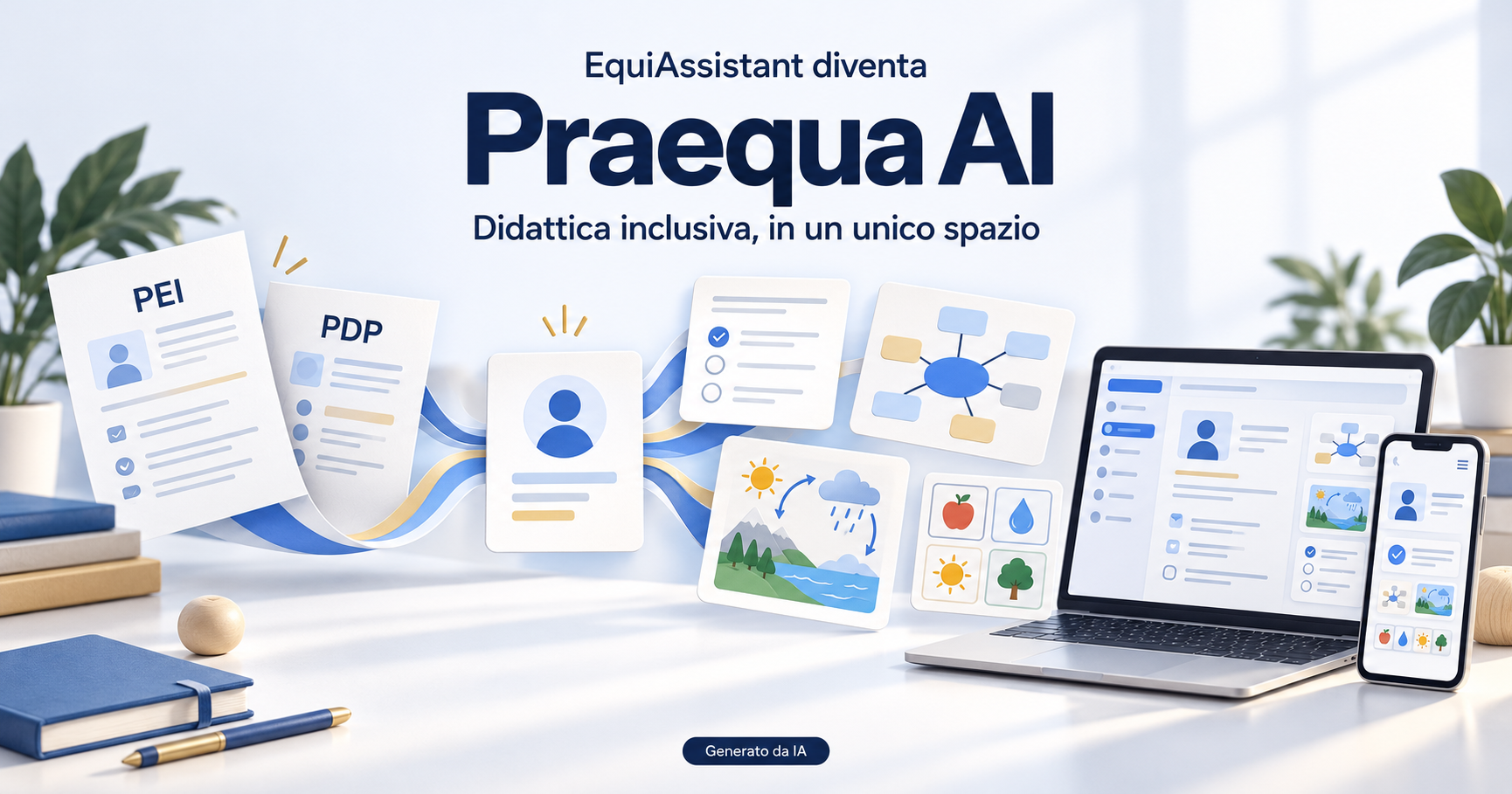 EquiAssistant diventa Praequa AI: profili da PEI e PDP e materiali didattici inclusivi (generato da IA)
