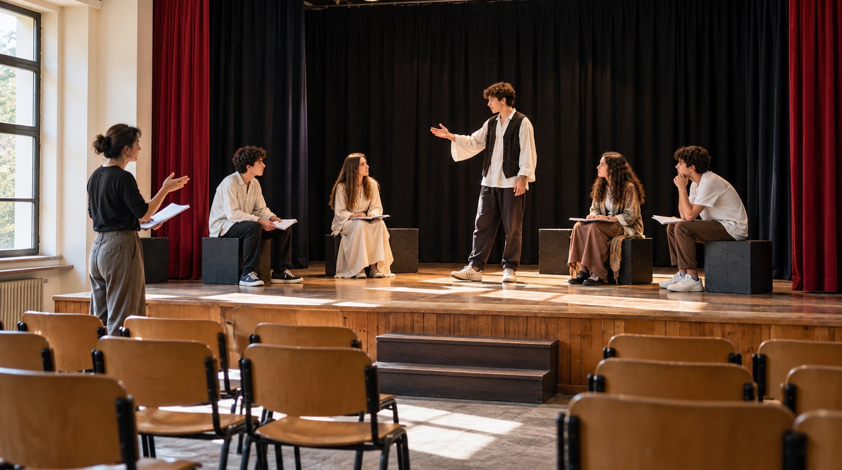 Puglia, conferenza sulla Rete per la curvatura teatrale (generato da IA)