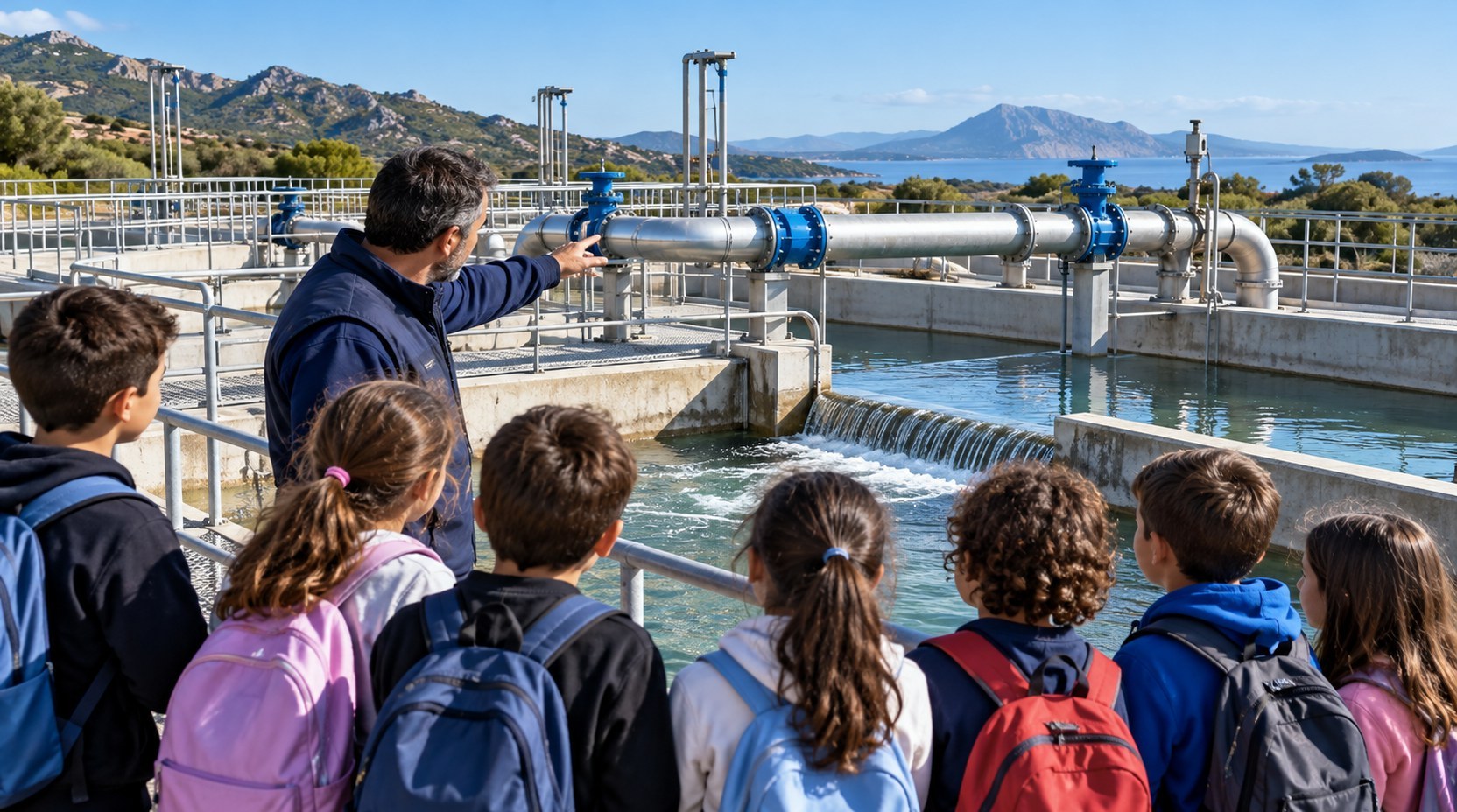 Sardegna, progetto A scuola di impianti per l'acqua (generato da IA)