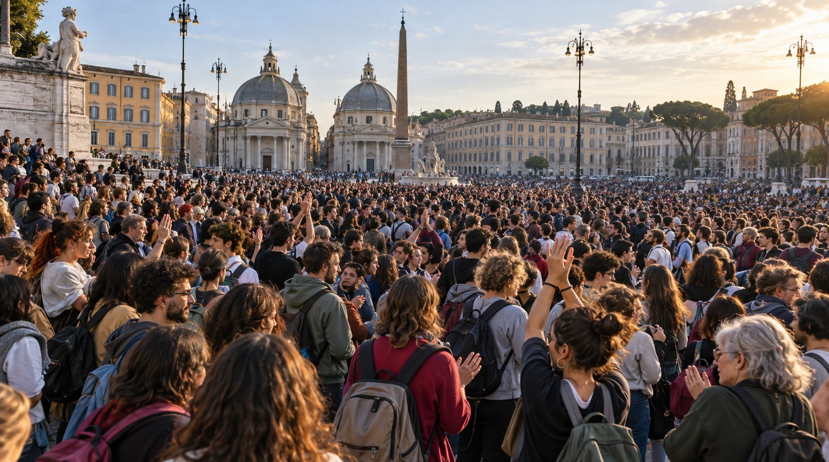 Sciopero sindacati di base coinvolge un milione di persone (generato da IA)